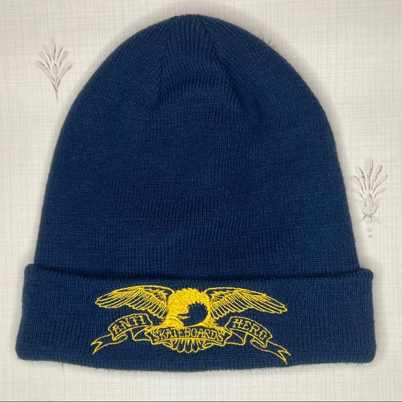 Anti Hero Other - Anti Hero Skateboards Eagle Outline Navy Toque Beanie Hat